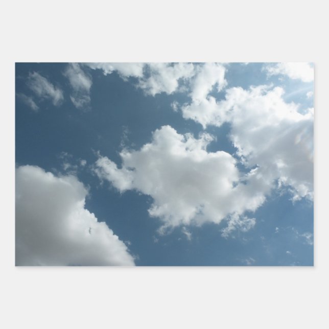 Cloudy Sky Abstract Photography Wrapping Paper Sheet (Front)
