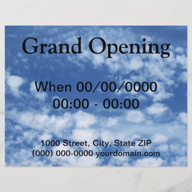 Cloudy Sky Flyer (Front)