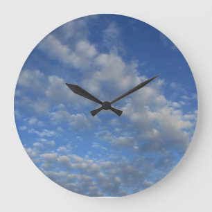 Cloudy sky large clock