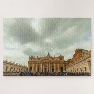 Cloudy sky on St. Peter Basilica, Rome, Italy Jigsaw Puzzle