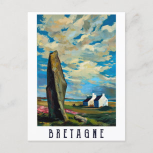 Cloudy Sky Over Brittany, France Postcard