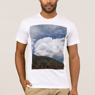 Cloudy Sky Over Rolling Hills With Forested Slope T-Shirt