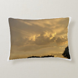 Cloudy Sky With Bird Decorative Cushion