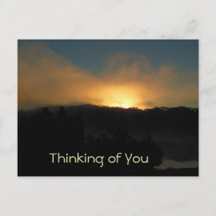 Cloudy Sunrise Thinking of You Postcard