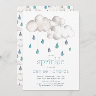 Cloudy with a chance of Sprinkles Baby Shower Invitation