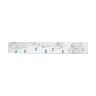 Cloudy with a chance of Sprinkles Baby Shower Wrap Around Label
