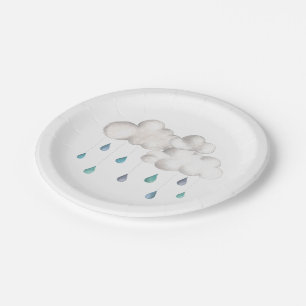 Cloudy with a chance of Sprinkles Paper Plate