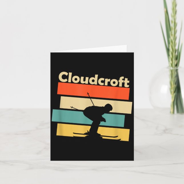 Clouroft New Mexico Retro Ski  Card (Front)