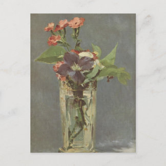Clove and clematis in a crystal vase - Manet Postcard