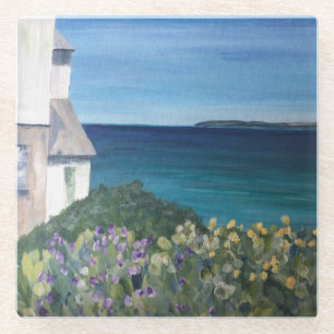 Clovelly Devon Glass Coaster