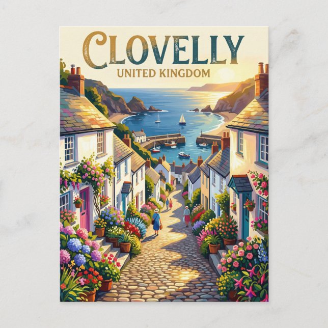 Clovelly United Kingdom Postcard (Front)