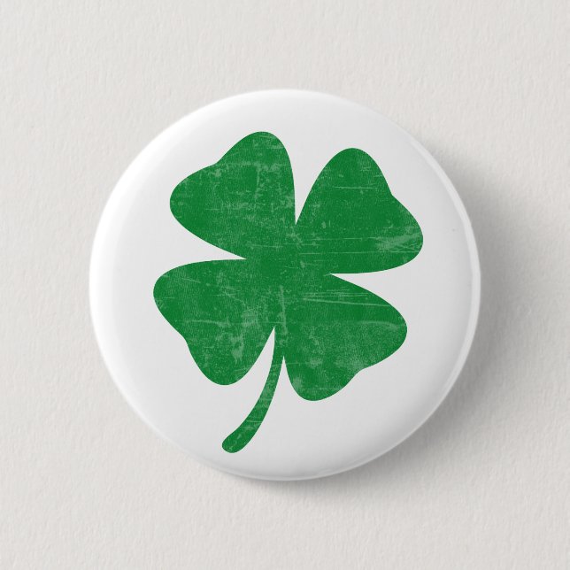 Clover 6 Cm Round Badge (Front)