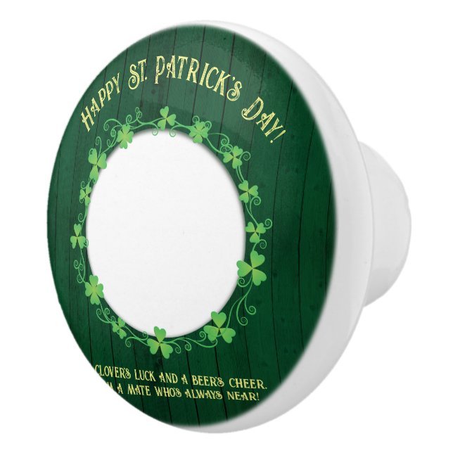 Clover & Beer Companionship Ceramic Knob (Right)