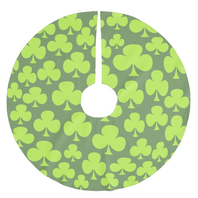 Clover Brushed Polyester Tree Skirt (Front)