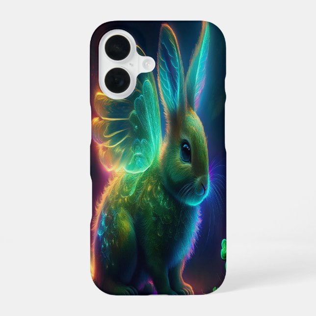 Clover Bunny iPhone 16 Case (Back)
