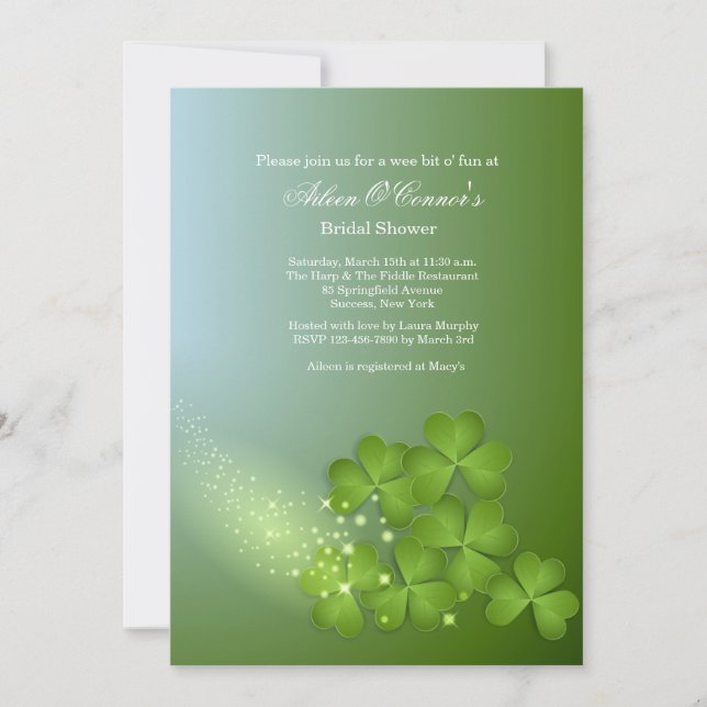 Clover Cascade Invitation (Front)