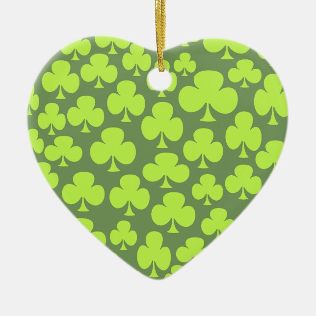 Clover Ceramic Tree Decoration (Front)