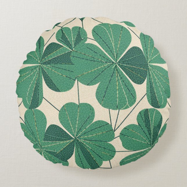 Clover design round cushion (Front)