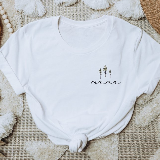 CLOVER Elegant Pine Tree Forest Mama T-Shirt (Creator Uploaded)