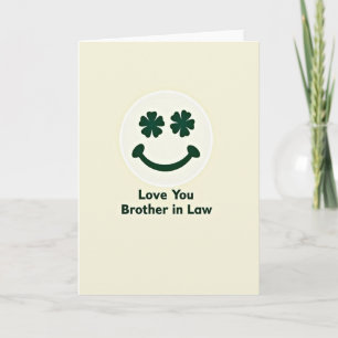 Clover Emoji Brother In Law Card