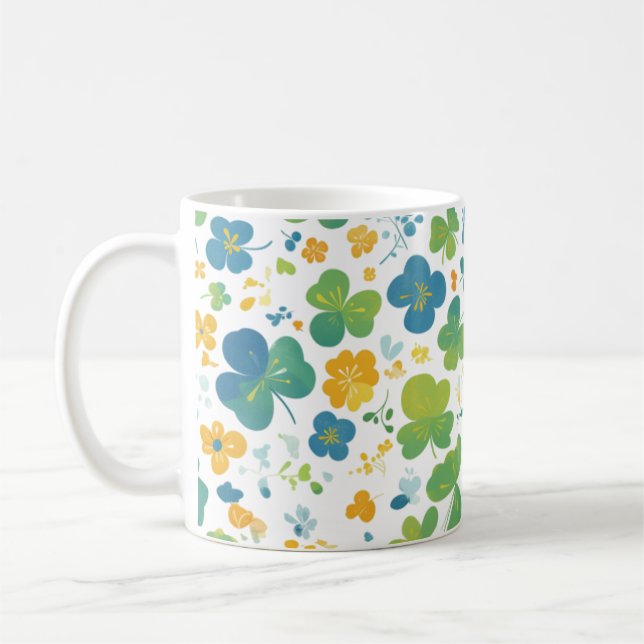 Clover Field Delight Coffee Mug (Left)