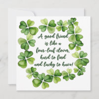 Clover Friendship Quote Good Friend 4 Leaf Clover