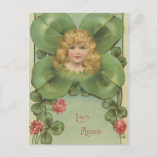 Clover Girl Love's Message Postcard
