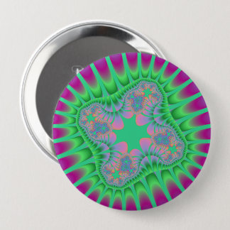 Clover Green Flower 10 Cm Round Badge