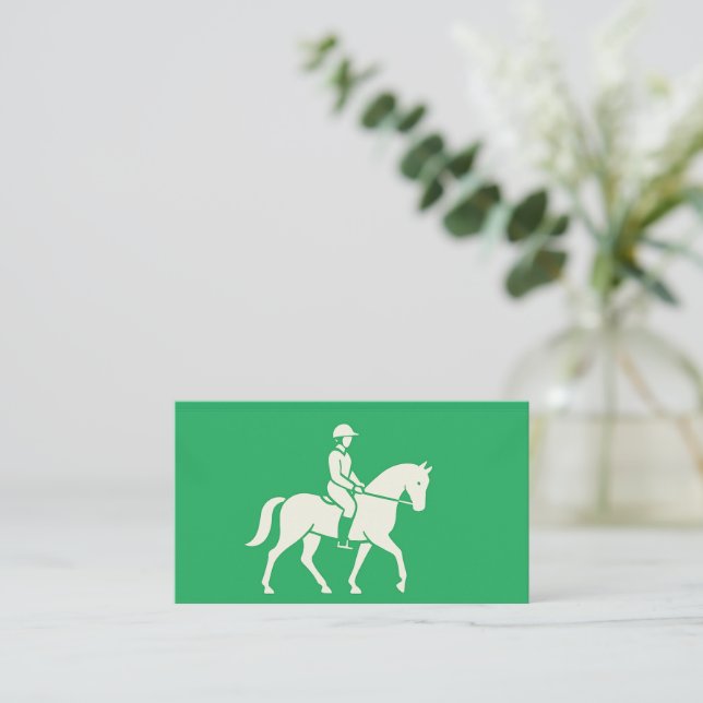Clover Green Horse Equine Contact Card (Standing Front)