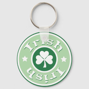 Clover Green Irish Circle Key Ring
