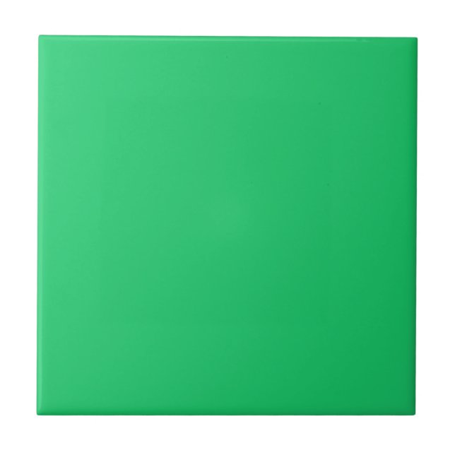 Clover Green Solid Colour Tile (Front)
