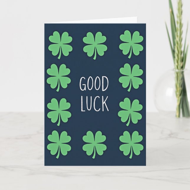 Clover Grid Good Luck Card (Front)