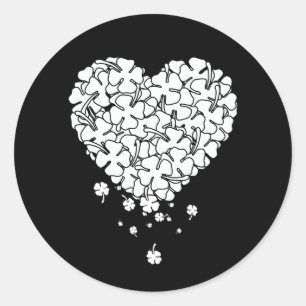Clover Heart  Classic Round Sticker