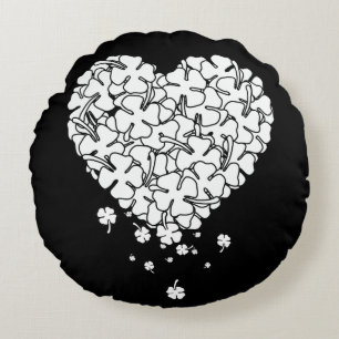Clover Heart Round Cushion