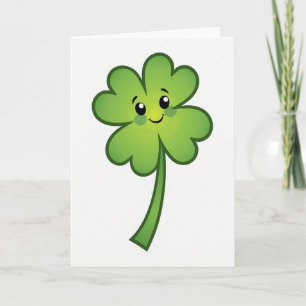 Clover Heart Shape Smile Card