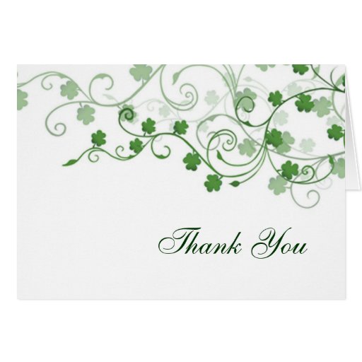 Clover Irish Thank You Cards | Zazzle