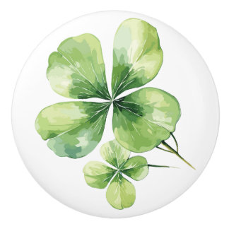 Clover leaf ceramic knob