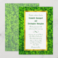 Clover Leaf Field with FAUX Gold Foil Frame