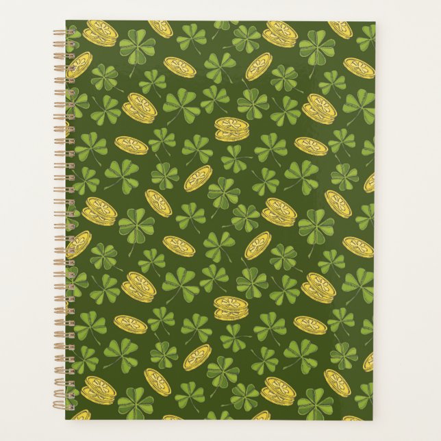 Clover Leaf & Gold Coin Pattern Planner (Front)