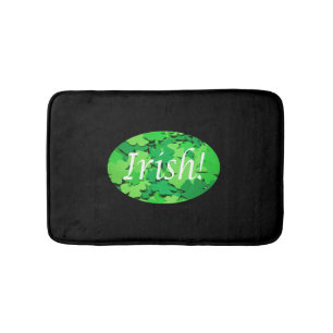 Clover leaf irish pattern bath mat