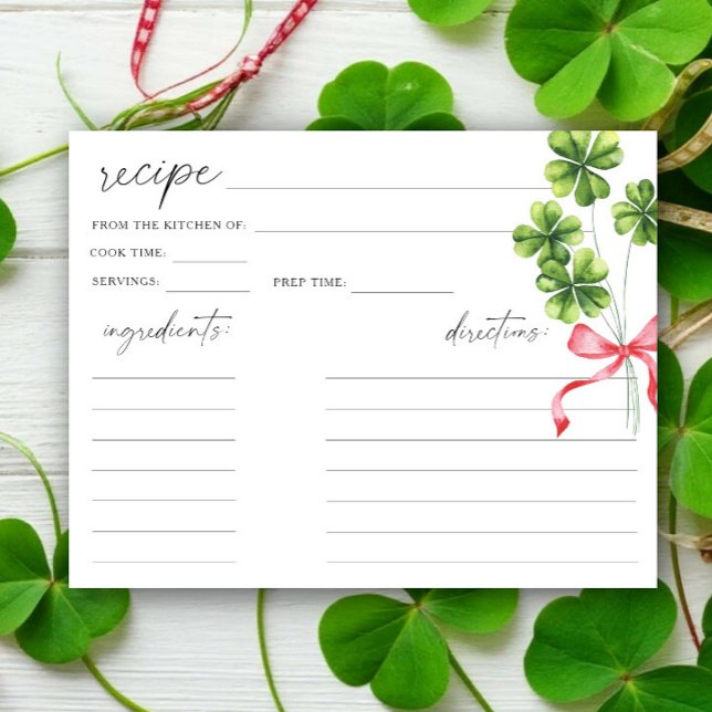Clover leaves and Bow bridal shower recipe (Creator Uploaded)