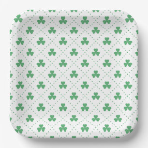 Clover Leaves Pattern St. Patrick's Day-53224 Paper Plate