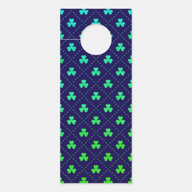 Clover Leaves St. Patrick's Day Pattern-53223 Door Hanger (Front)