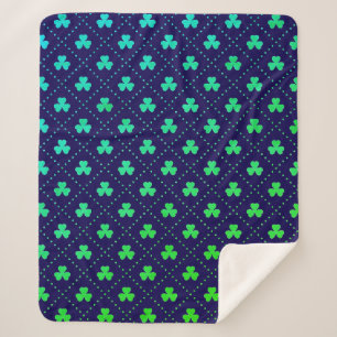 Clover Leaves St. Patrick's Day Pattern-53223 Sherpa Blanket