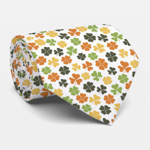 CLOVER LEAVES ST PATRICKS PATTERN TIE