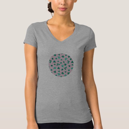 Clover Leaves Women's Jersey V-Neck T-Shirt