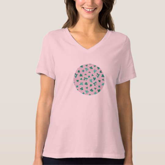 Clover Leaves Women's Relaxed Fit V-Neck T-Shirt