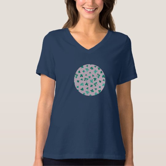 Clover Leaves Women's Relaxed Fit V-Neck T-Shirt