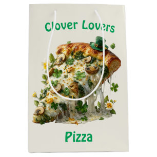 Clover Lovers Pizza St. Patrick’s Day Medium Gift Bag
