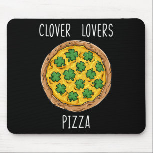 Clover Lovers Pizza St Patrick's Day Fun Boys Girl Mouse Mat